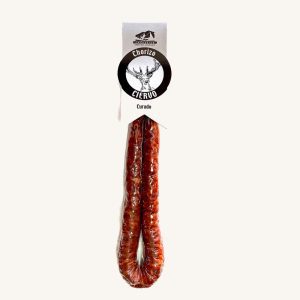 Embuastur cured deer chorizo (ciervo), smoked in oak wood, from Asturias, piece 300 gr