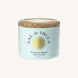 Sal de Ibiza Fresh sea salt for kitchen (sal marina húmeda), from Ibiza, jar 150g