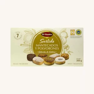 El Santo Assorted Spanish Delights (Surtido de mantecados y polvorones de Estepa), small box 300g